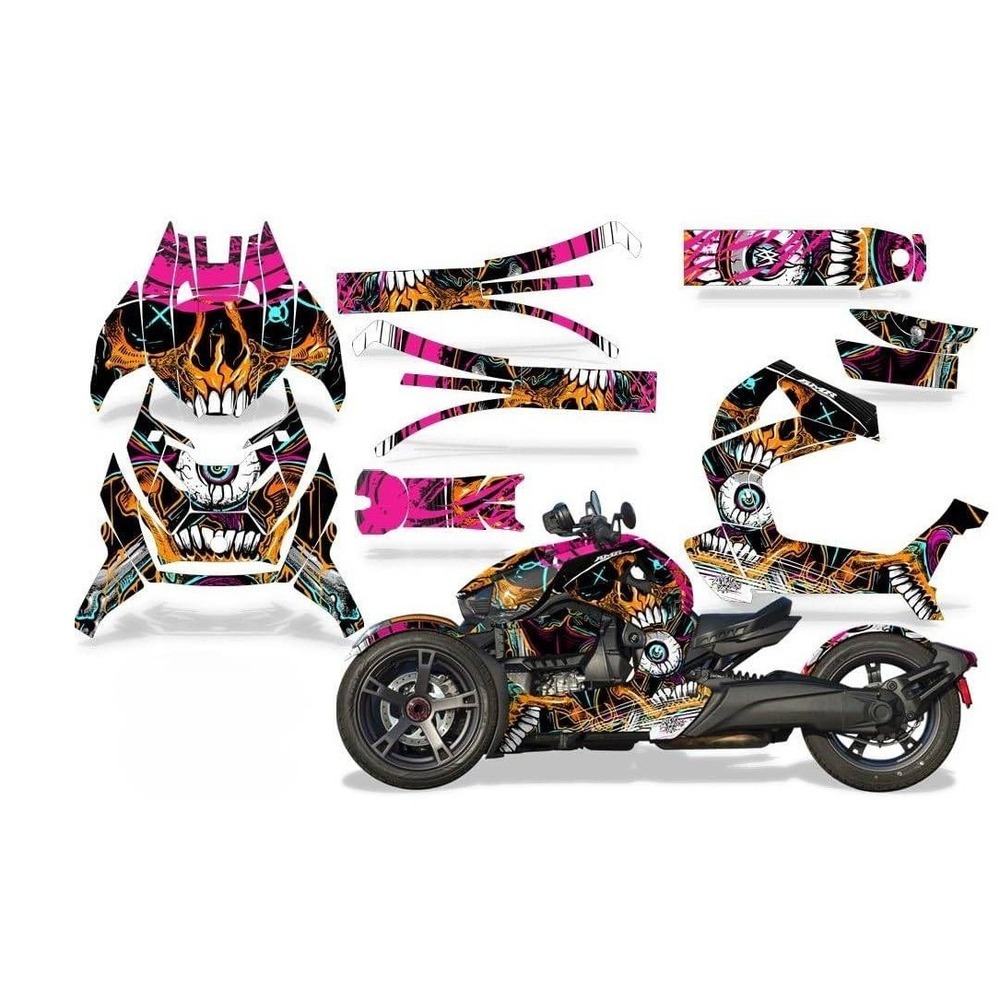 2019–2026 Can-Am Ryker Full Body Graphic Decal Kit in Frenzy-Orange